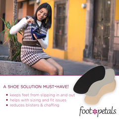 Foot Petals heel protector with gel tech delivers cushioned comfort for all-day wear.