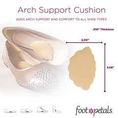Foot Petals with PORON shock absorption keeps feet cool and cushions every step.