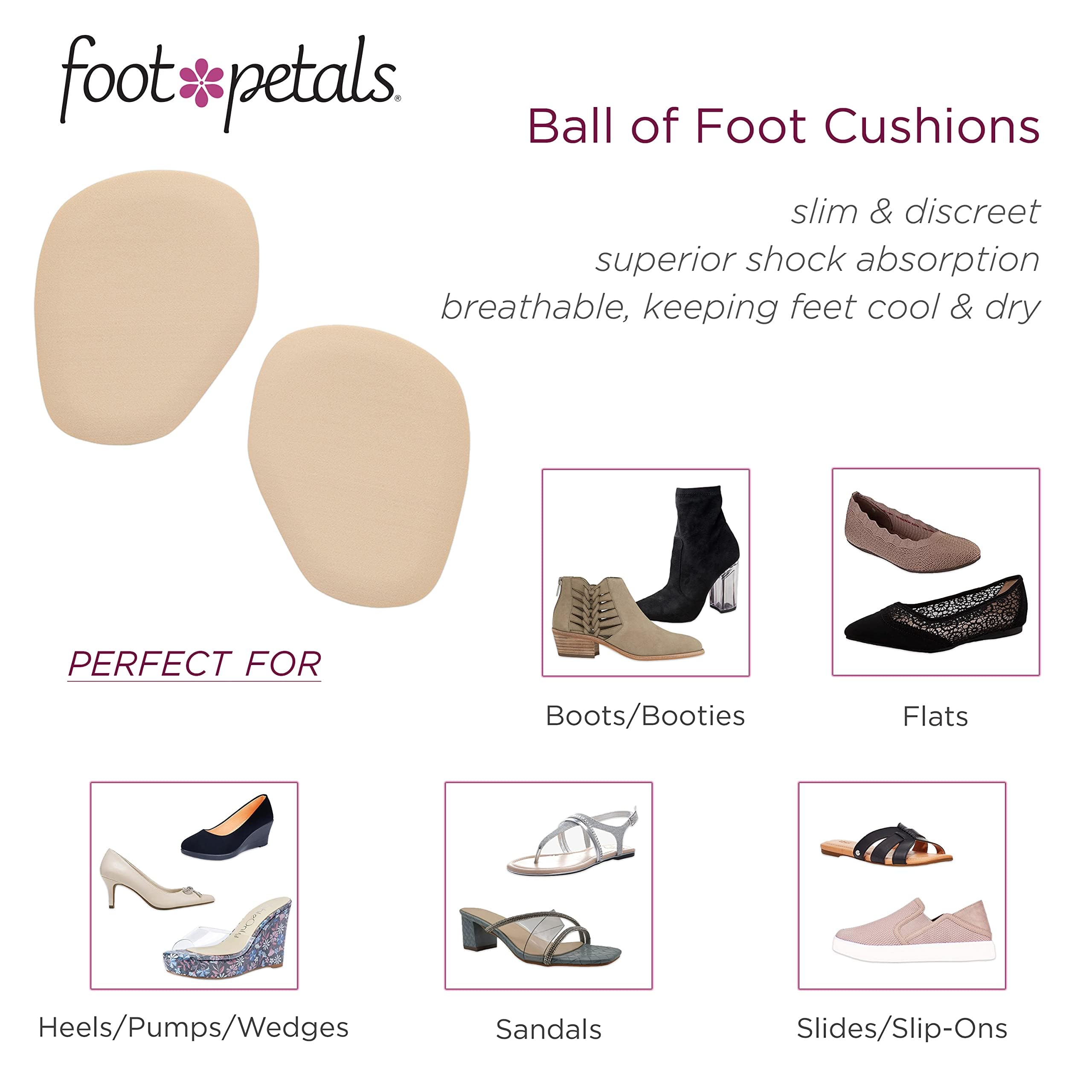 Foot Petals premium-cushioning absorbs impact without bulk for comfy steps.