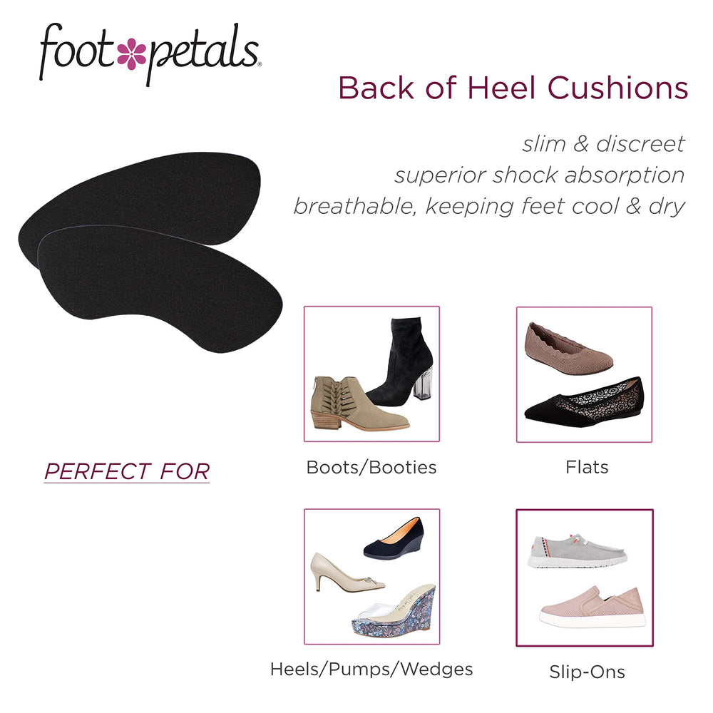 Foot Petals gel cushions deliver premium shock absorption for comfortable steps.
