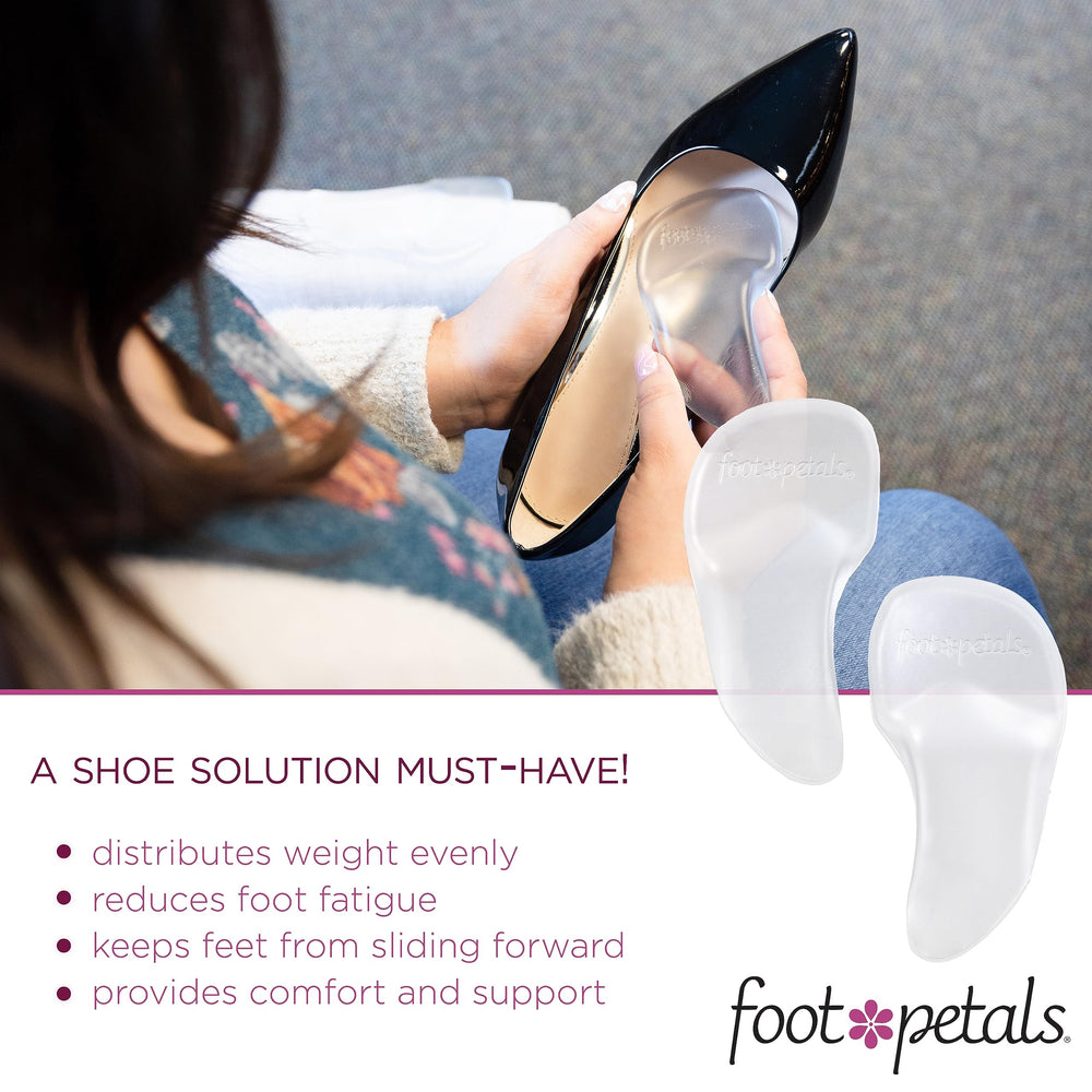 Foot Petals slim design fits discreetly inside any shoe.