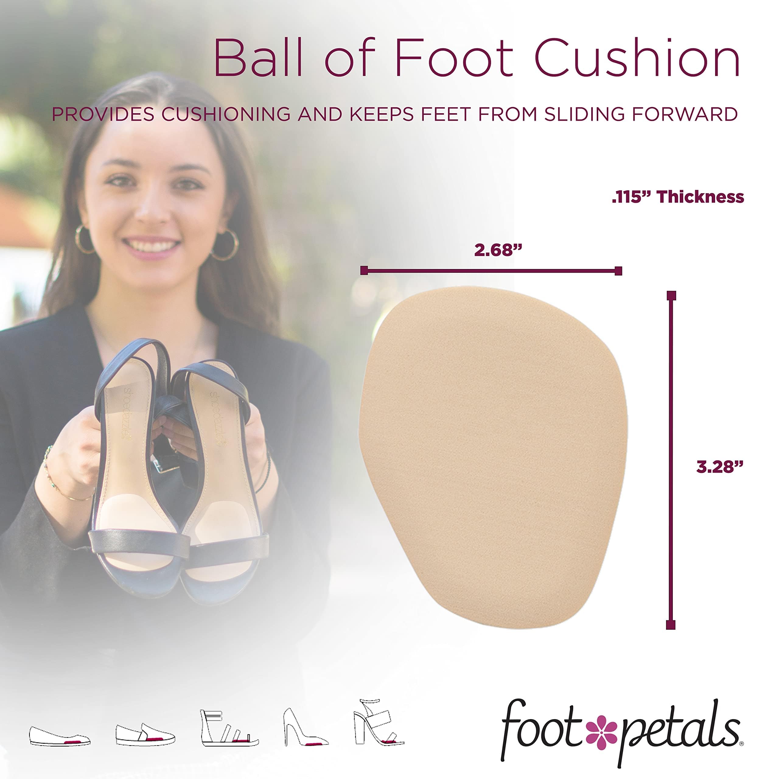 Foot Petals slim-discrete-design remains invisible inside most footwear.
