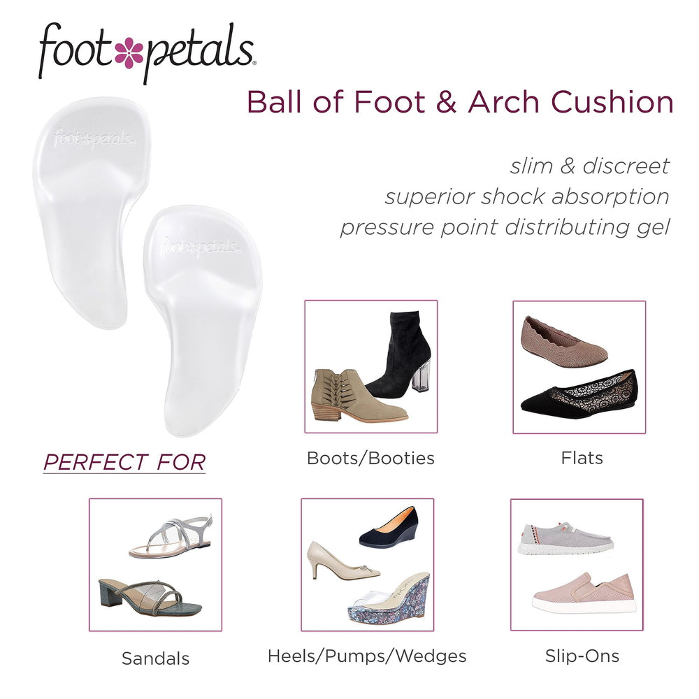 Foot Petals works with boots, heels, flats for versatile wear.