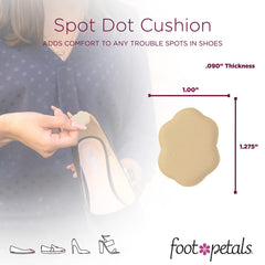 Foot Petals Spot Dot funciona con botas, bailarinas, tacones y tenis.