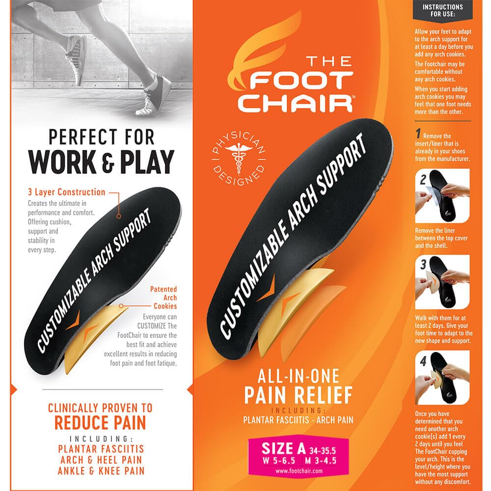 FootChair removable pad system demonstrates easy customization for a precise fit in shoes.