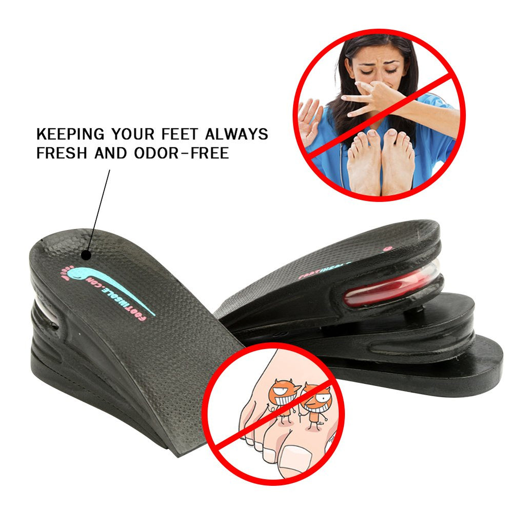 Footinsole Air Up height increase remains concealed in everyday footwear.