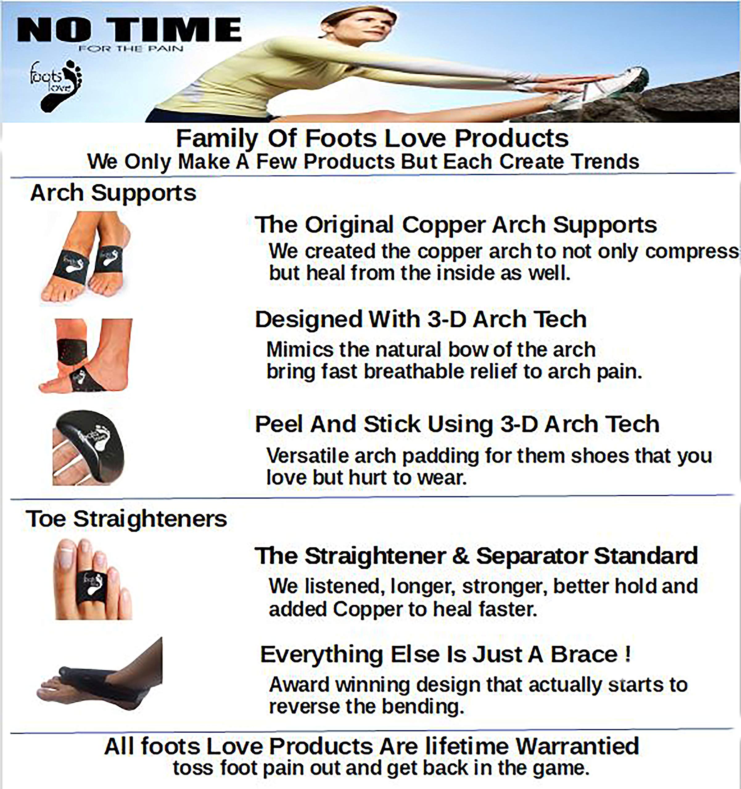 FOOTS LOVE arch support brace in motion during everyday activity.