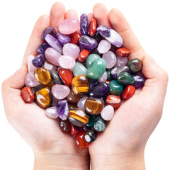 FORBY 3lb natural bulk stones mixed colors ideal for home decor