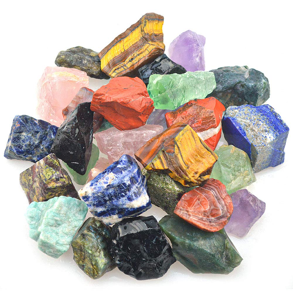 FORBY rough Madagascar stones collection, 1 inch, ideal for tumbling and jewelry making.