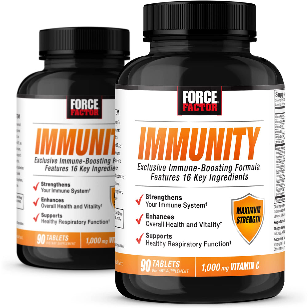 Force Factor Immunity elderberry bottle for daily immune health.