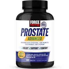 Force Factor Prostate Advanced bottle front promoting urinary support