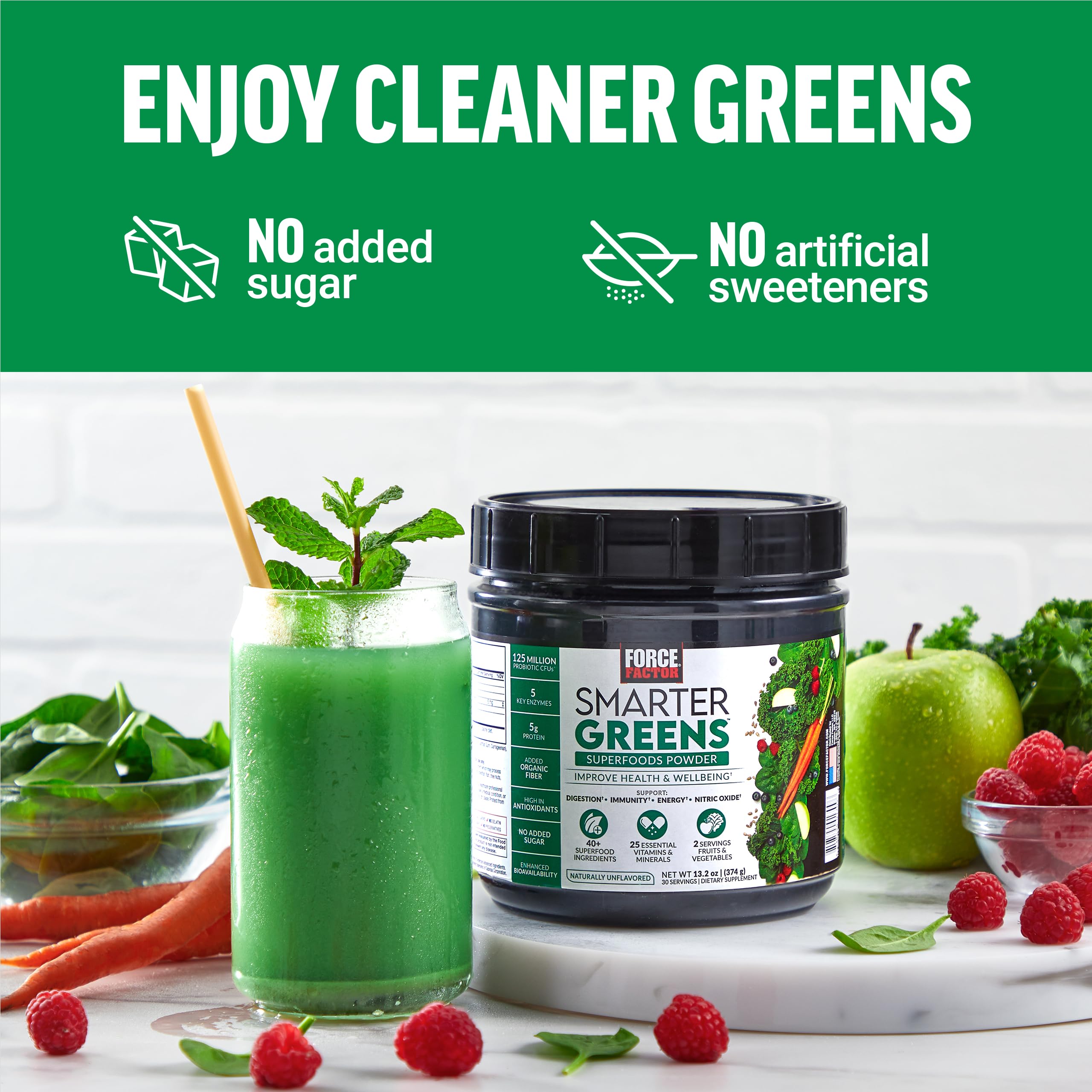 Morning routine scene with Smarter Greens for steady energy