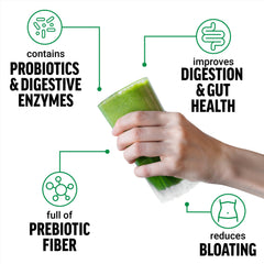 Smarter Greens powder scoop highlights easy portion control for daily nutrition