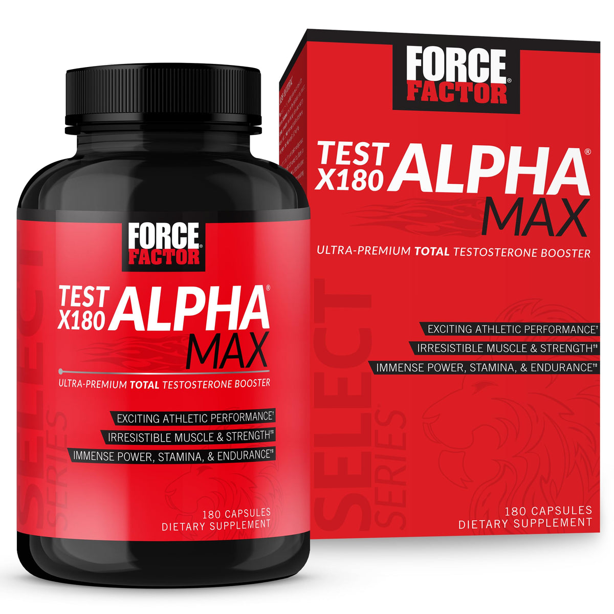 Force Factor Test X180 Alpha Max bottle for daily workouts