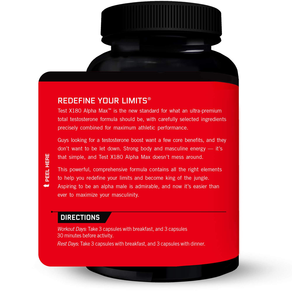 Force Factor Test X180 Alpha Max pills ready for workouts