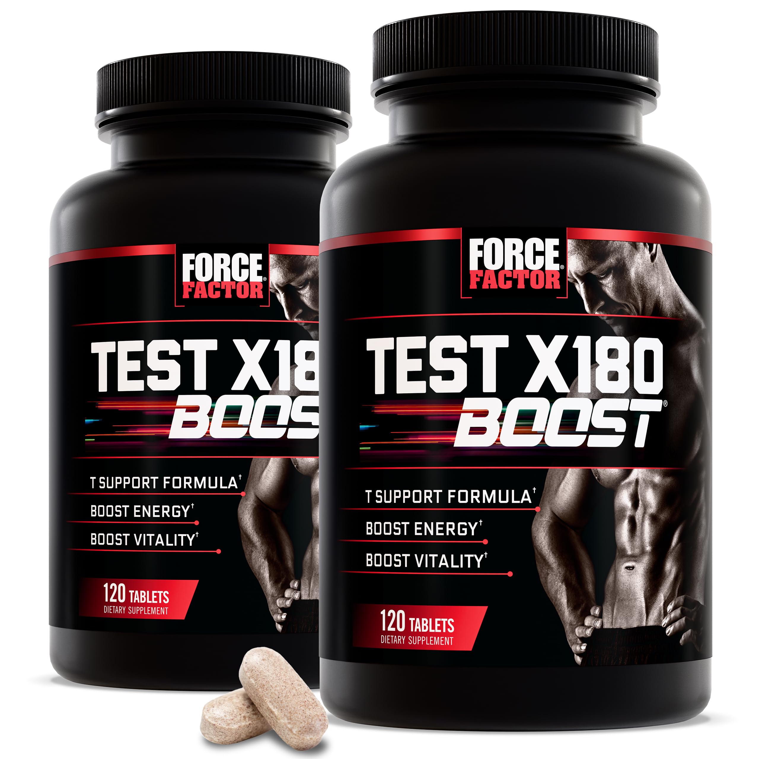 Force Factor Test X180 Boost bottle for daily vitality and focus.