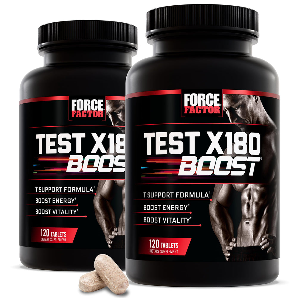 Force Factor Test X180 Boost bottle for daily vitality and focus.
