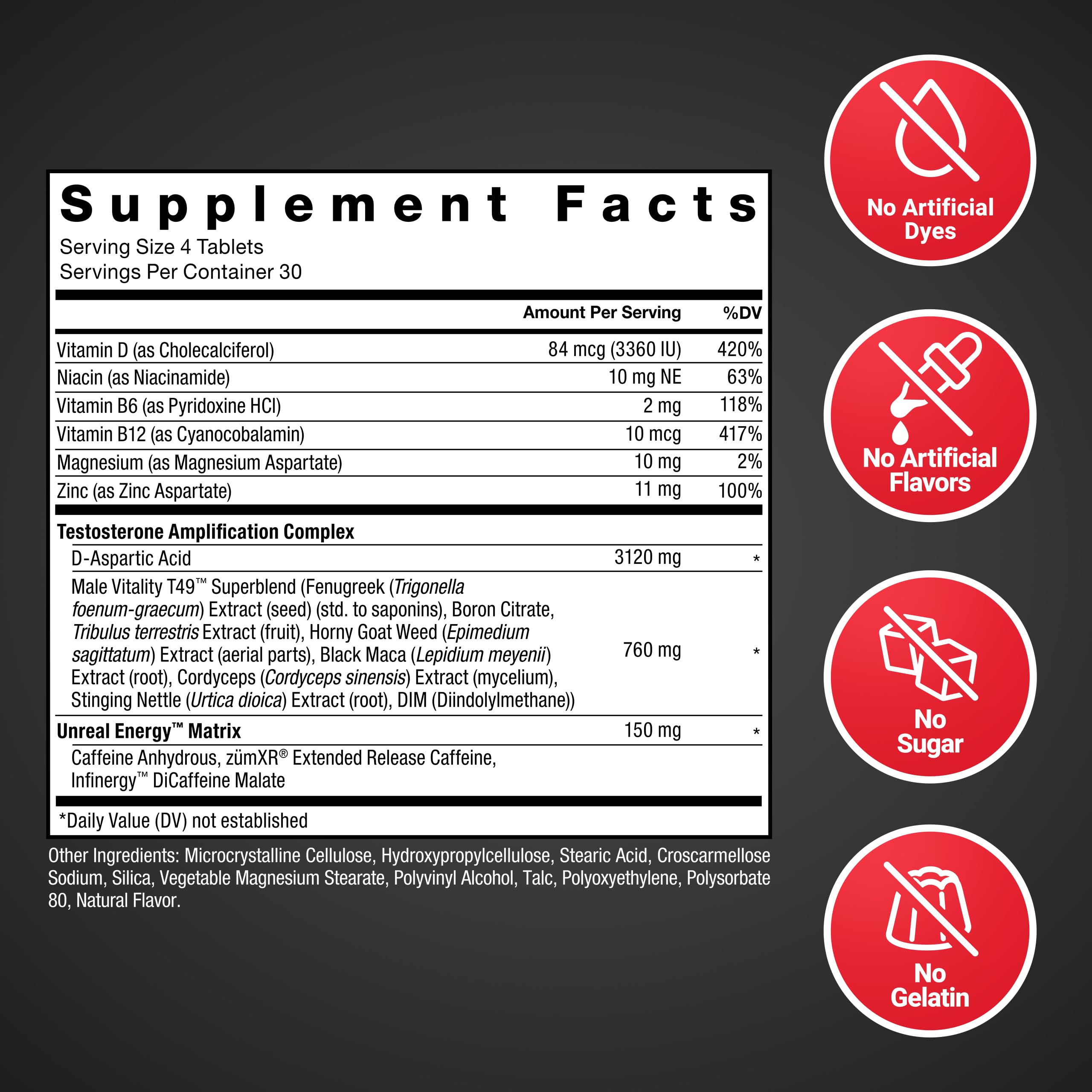 Bottle label highlights vitamin D, magnesium, and zinc support.
