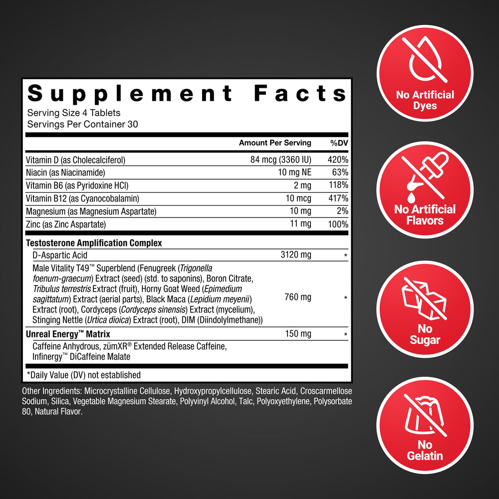 Bottle label highlights vitamin D, magnesium, and zinc support.