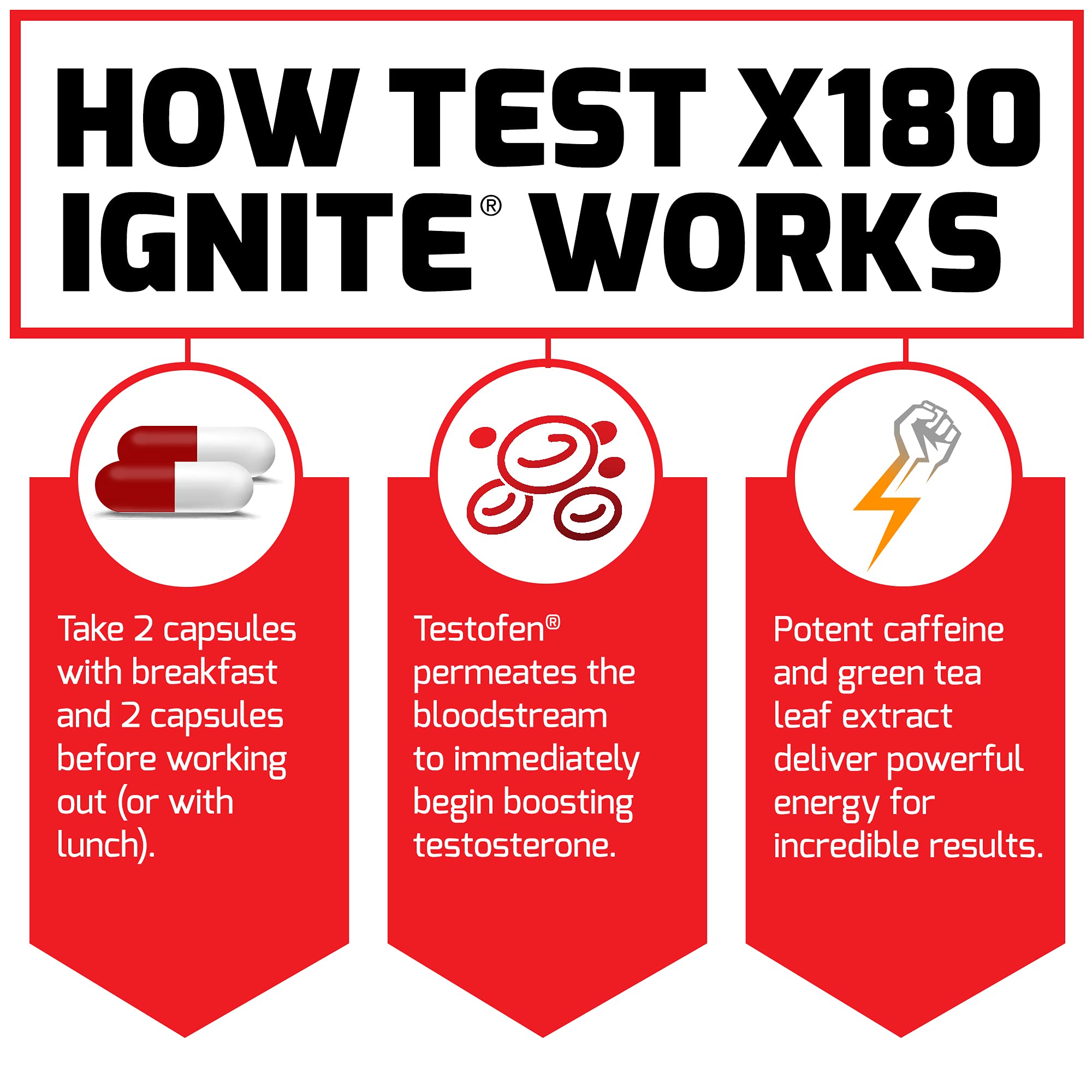 Bottle with diet plan sketch for Force Factor Test X180 Ignite suggests fat-burning support