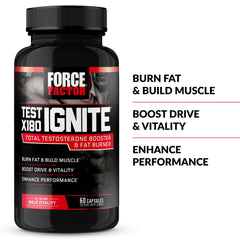 Test X180 Ignite capsules close-up, showing a convenient daily dose for training.