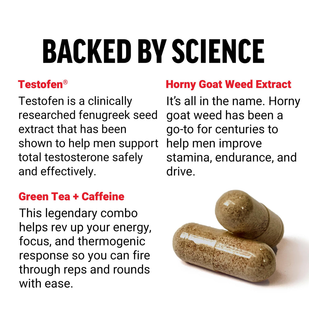 Testofen ingredient detail in Force Factor Test X180 Ignite highlighting fenugreek-derived lean mass support