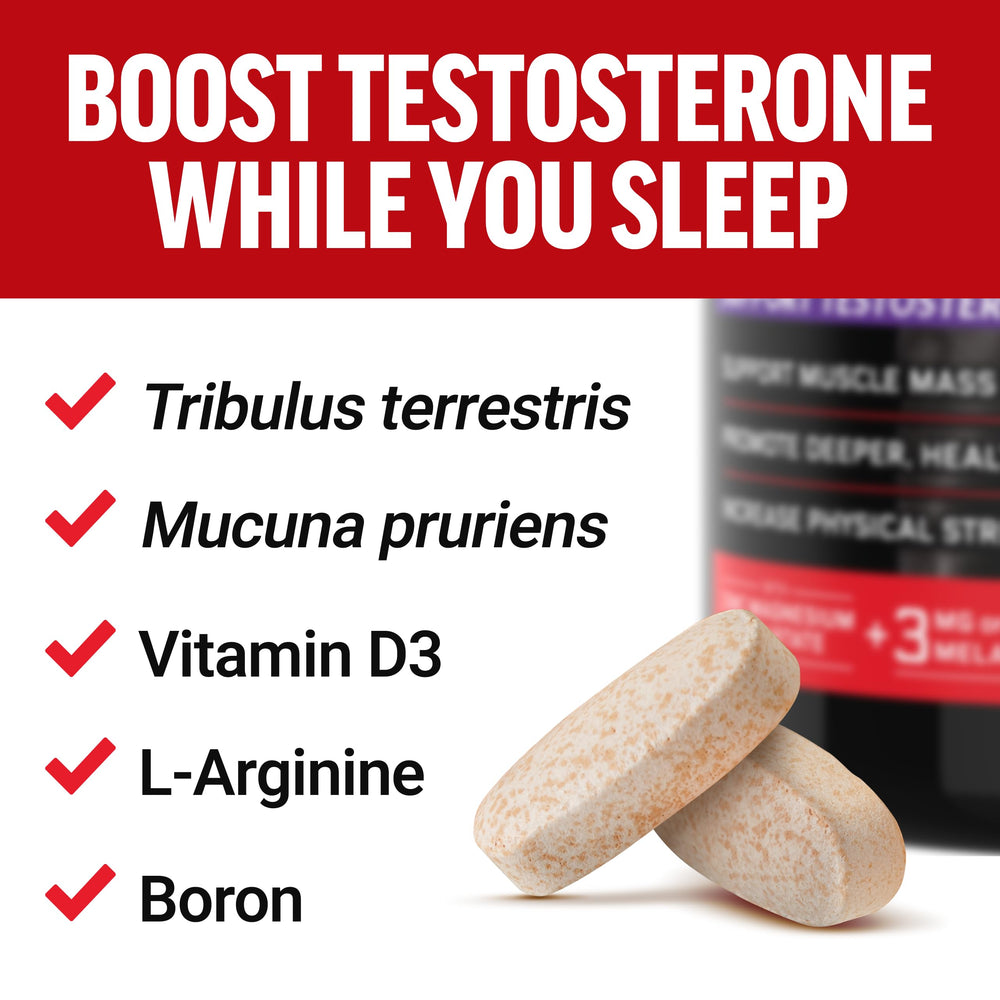 Force Factor Test X180 PM label details with tribulus and melatonin ingredients
