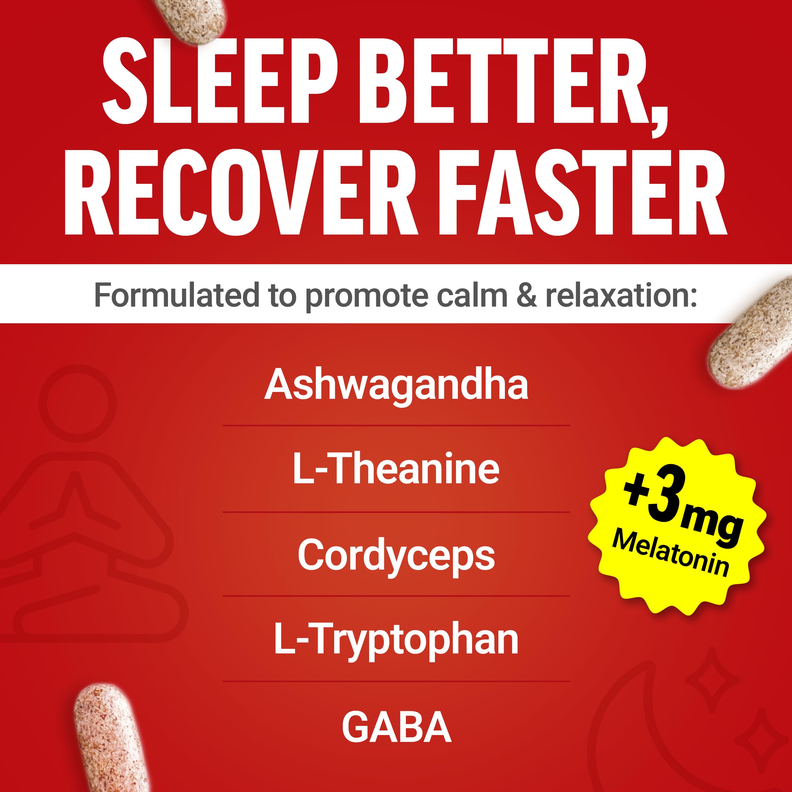Force Factor Test X180 PM night-time scene suggesting deeper sleep quality