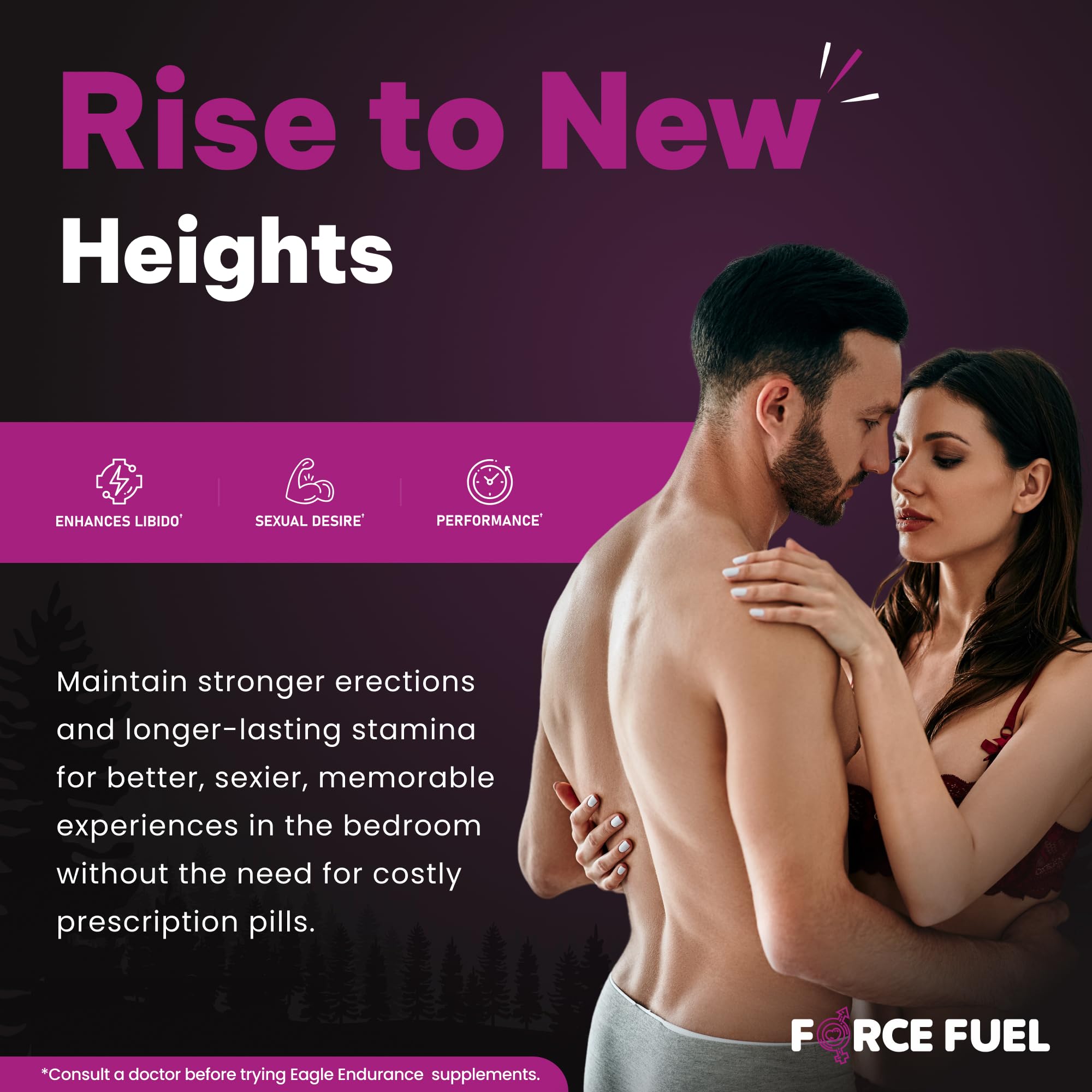 FORCE FUEL Eagle Endurance bottle back with dosage guidance and quality ingredients.