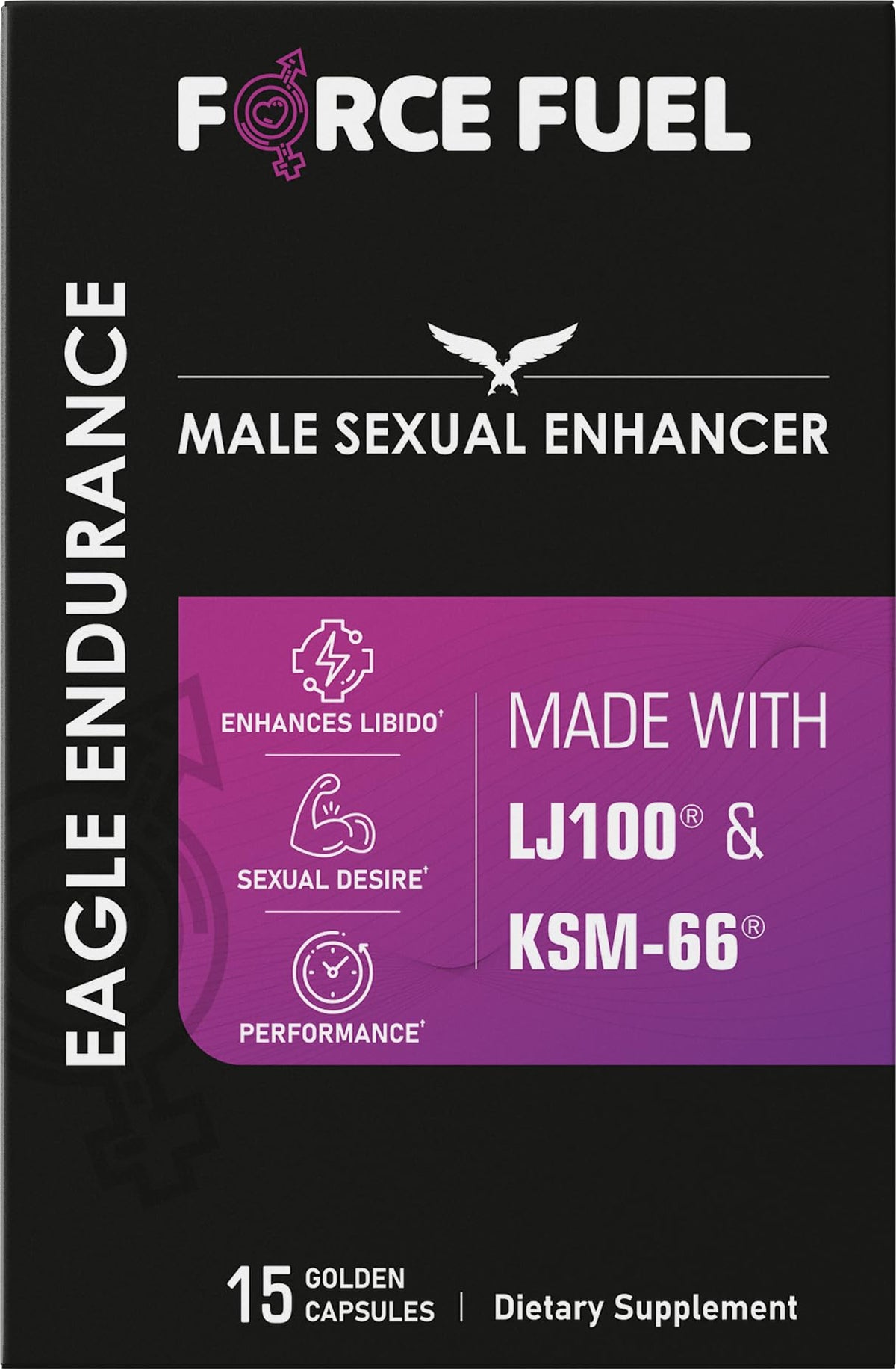 FORCE FUEL Eagle Endurance bottle front view highlighting stamina-supporting formula.