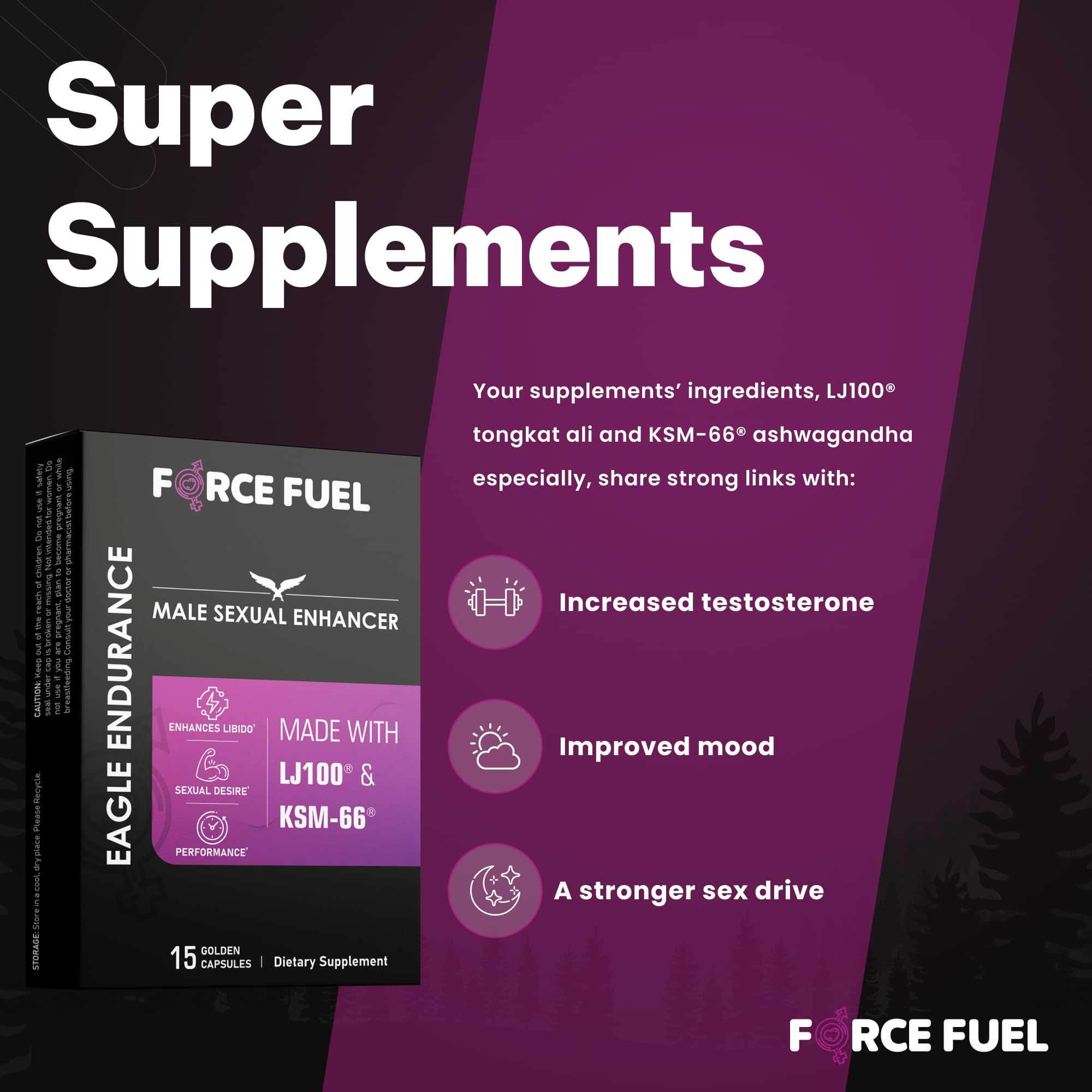 FORCE FUEL Eagle Endurance in hand demonstrating portable daily supplement use.