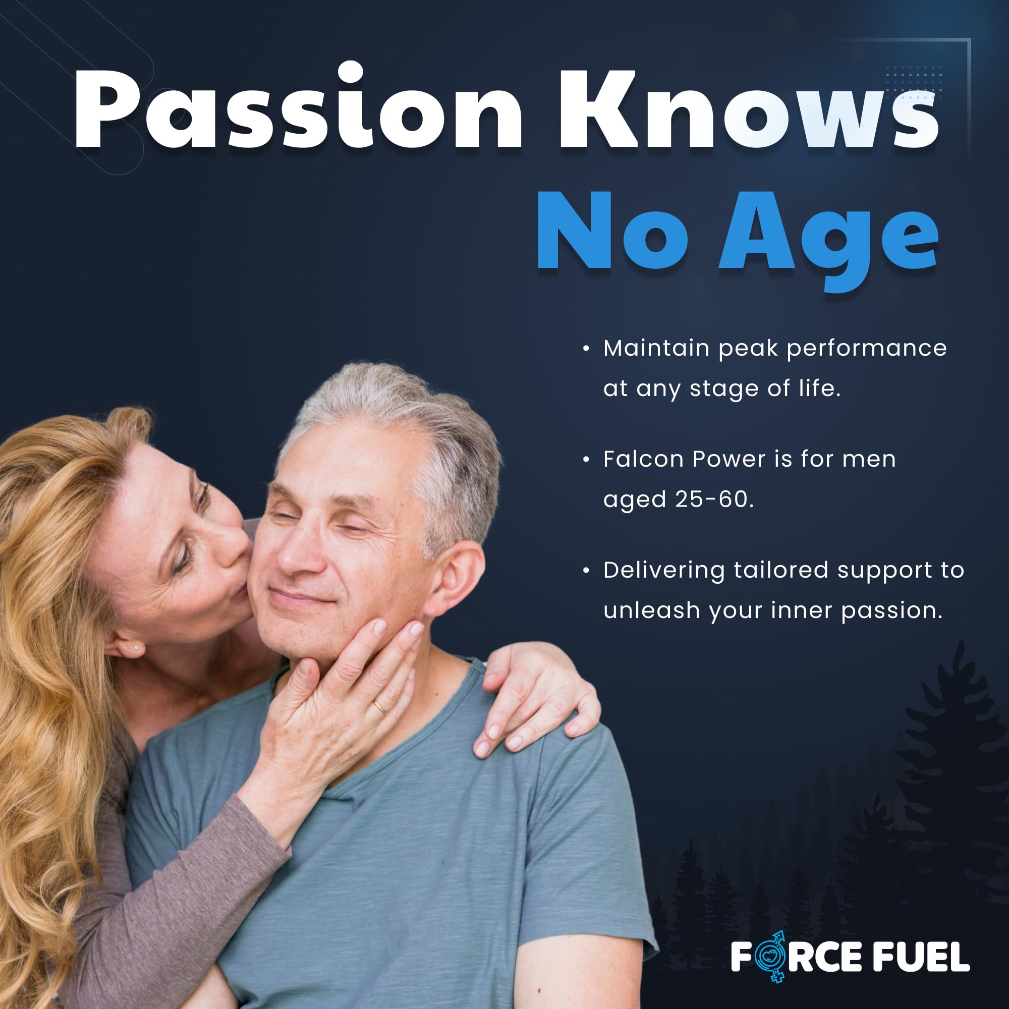 FORCE FUEL Falcon Power ingredients Tongkat Ali LJ100 for balanced energy.