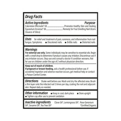Forces of Nature Toenail Fungus Treatment label close-up; highlights extra strength formula