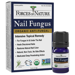 Forces of Nature Toenail Fungus Treatment bottle showing organic formula for healthier nails