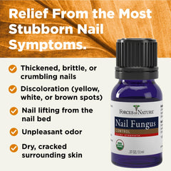 Forces of Nature Toenail Fungus Treatment dropper ready for easy topical application.