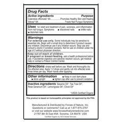 Forces of Nature Organic Homeopathic Medicine packaging highlighting organic sourcing