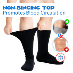 Cushioned sole on Forcool diabetic socks provides extra support for standing and walking.