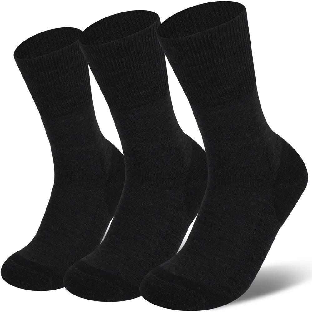 Forcool merino diabetic socks with a non-binding top for comfortable all-day wear.