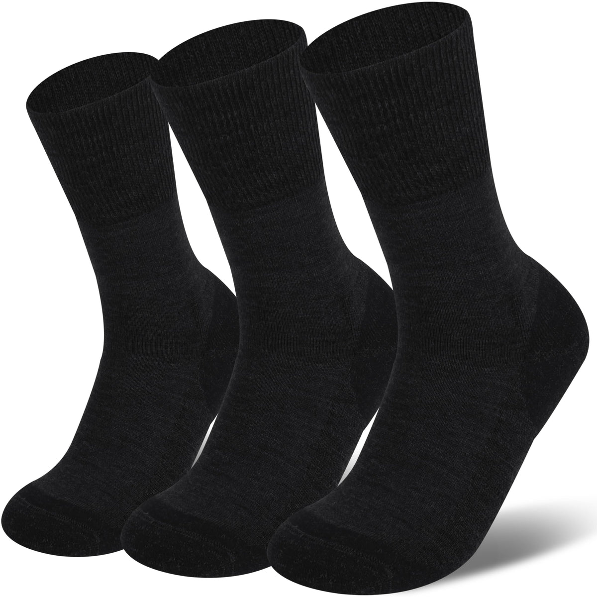 Forcool merino diabetic socks with a non-binding top for comfortable all-day wear.