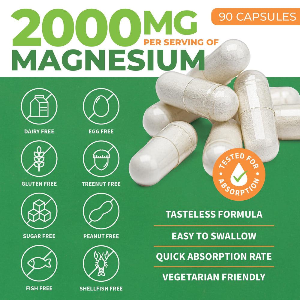 ForestLeaf Magtein capsules label highlighting the product features for brain health.