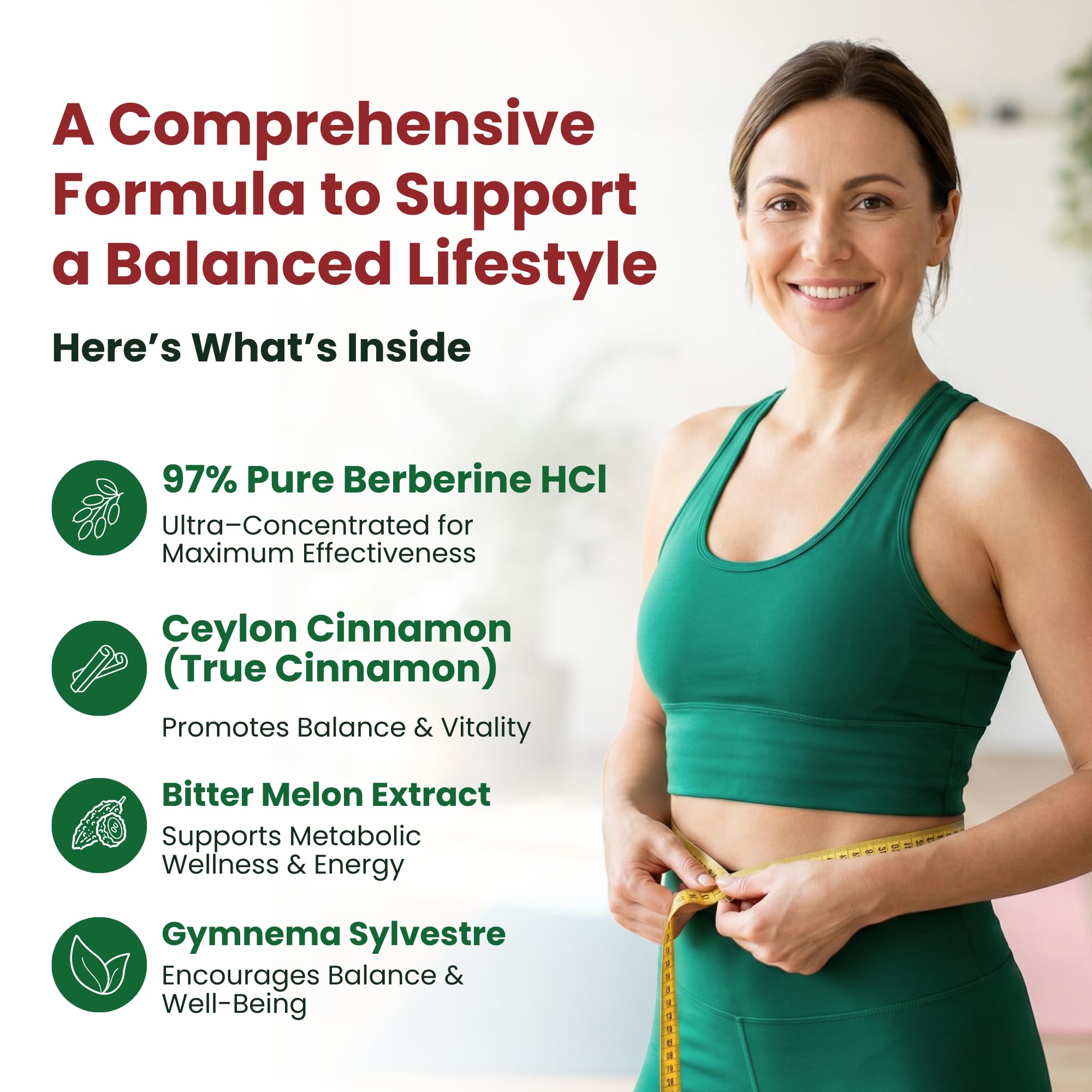 ForestLeaf Berberine capsules in a serving scene for convenient daily dosing.
