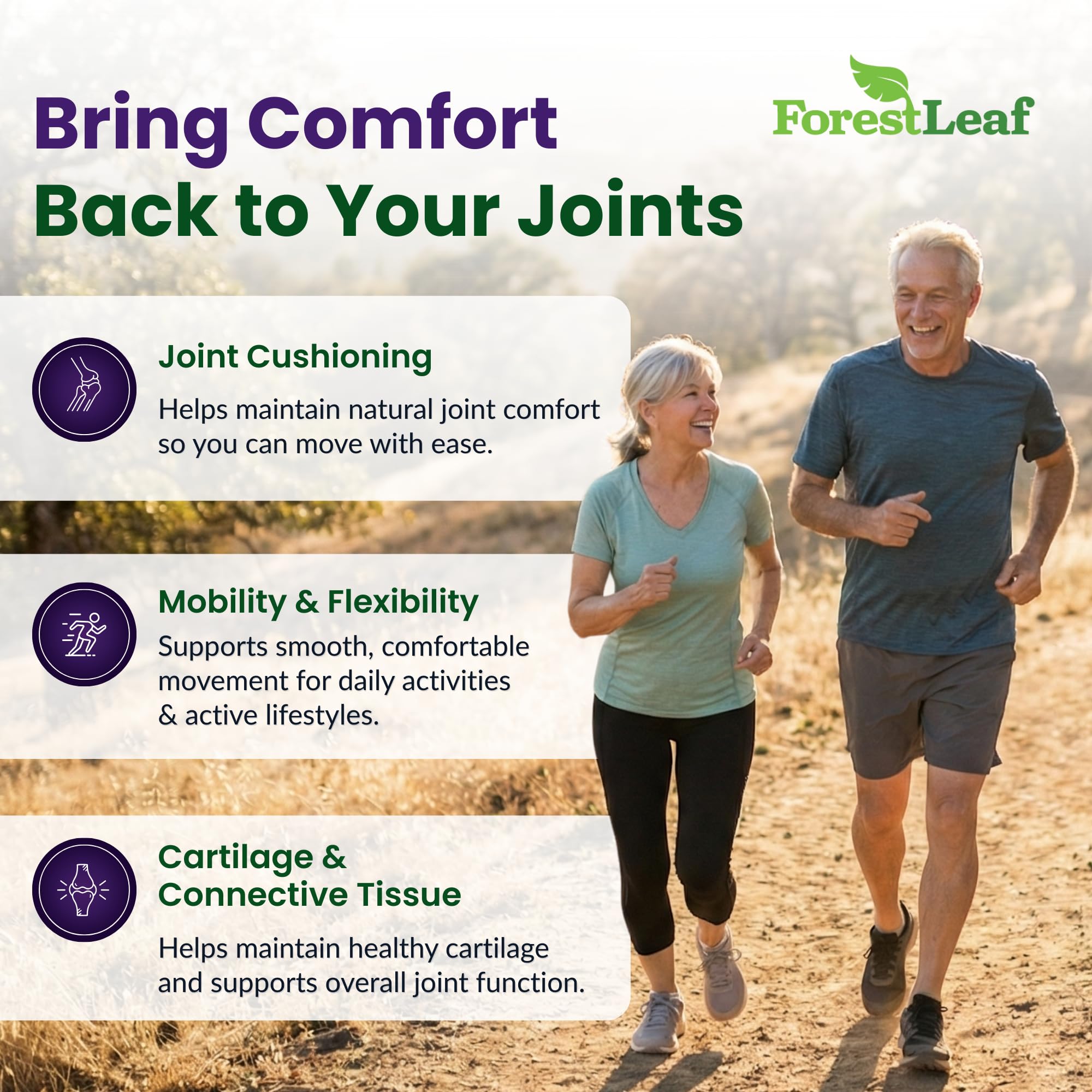 Close-up of ForestLeaf capsules for easy daily joint care