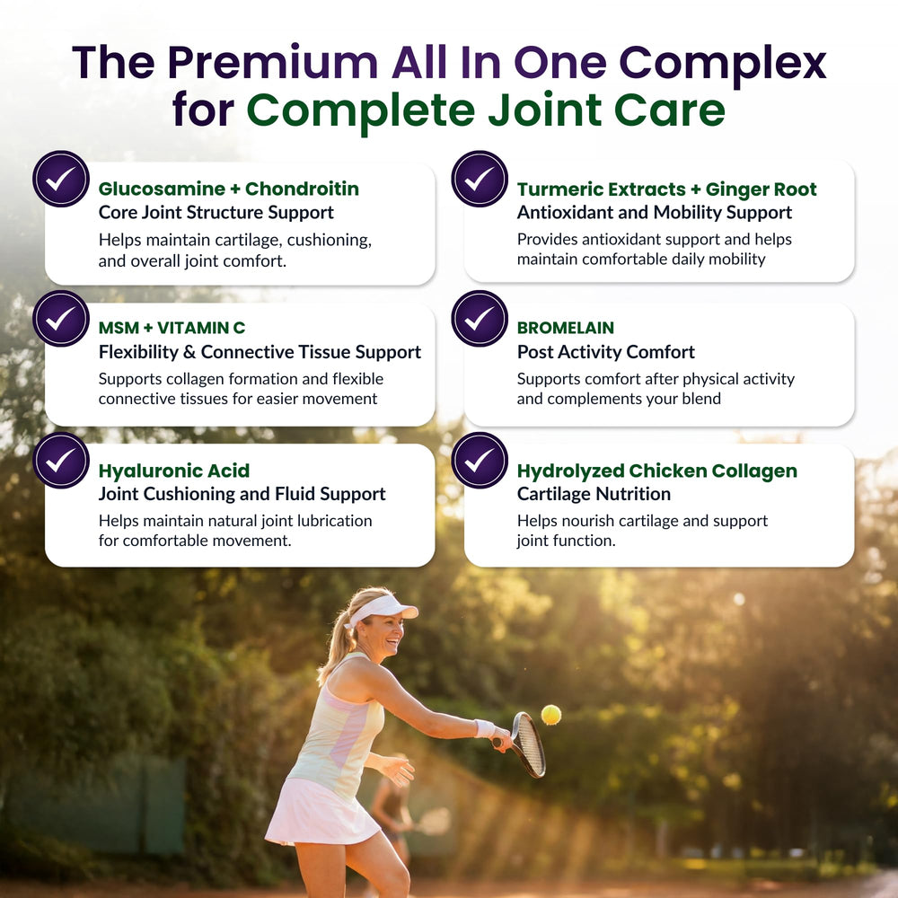 Product label of ForestLeaf glucosamine chondroitin MSM joint complex