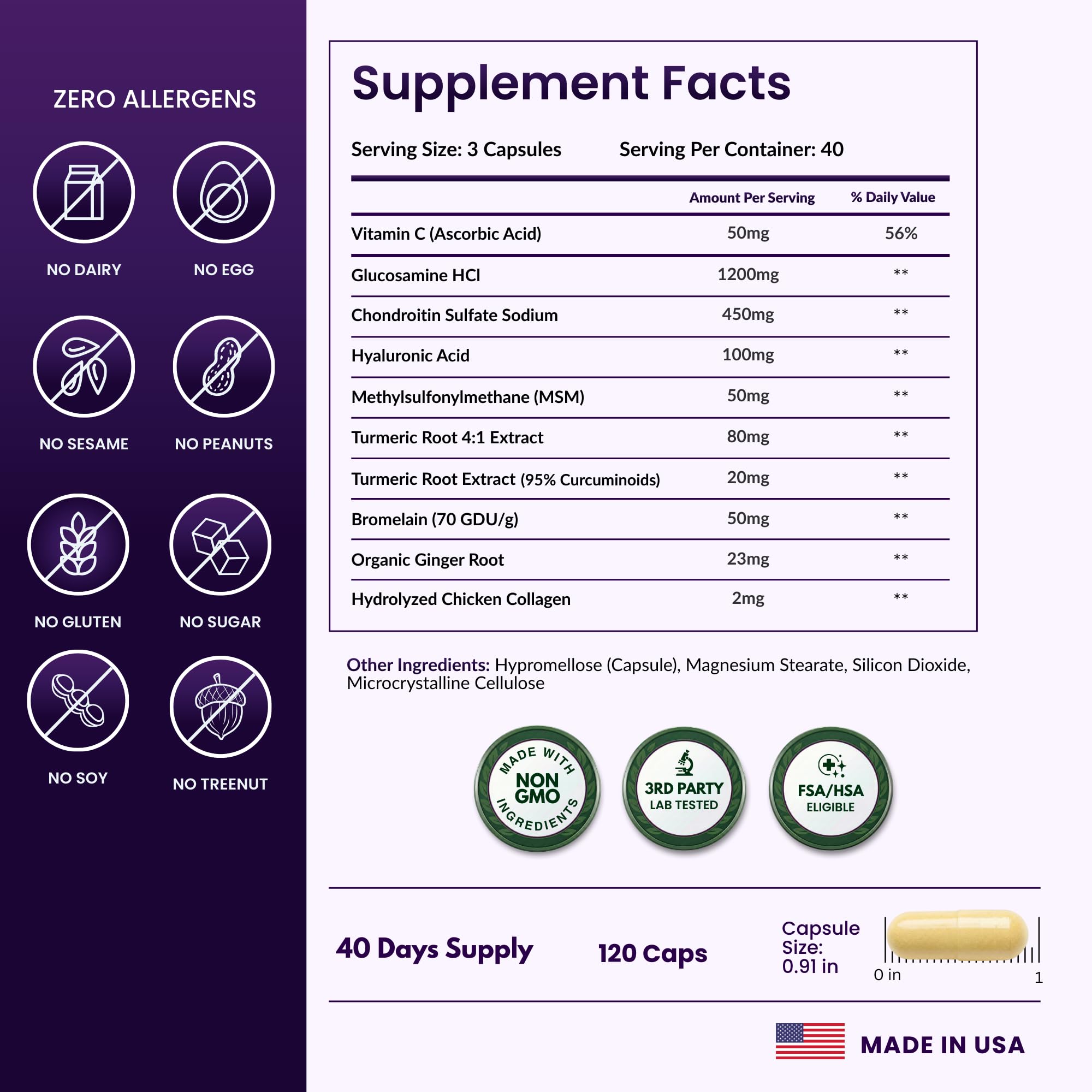 Packaging image of ForestLeaf joint supplement in box and bottle