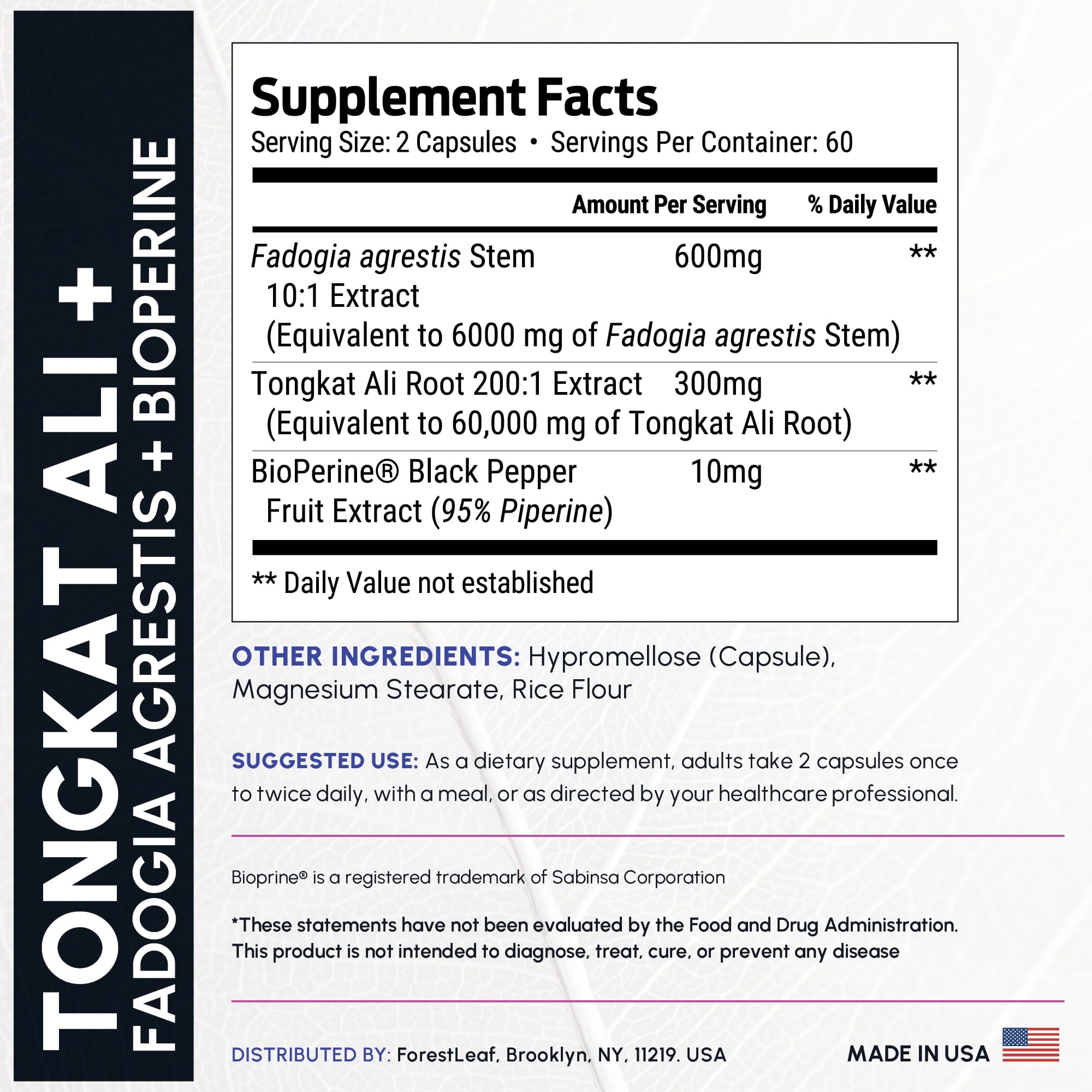 ForestLeaf GMP-certified facility seal communicates quality and rigorous testing.
