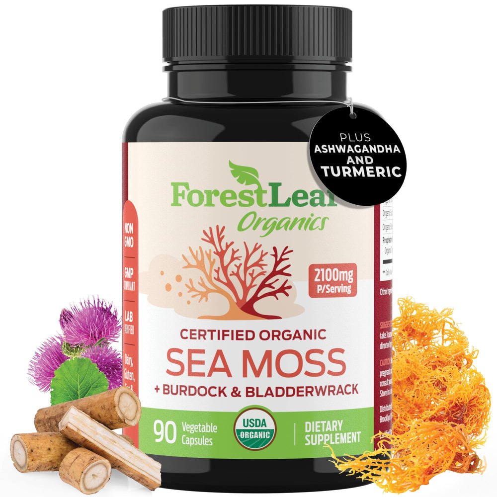 ForestLeaf Irish Sea Moss Capsules bottle for daily wellness routine