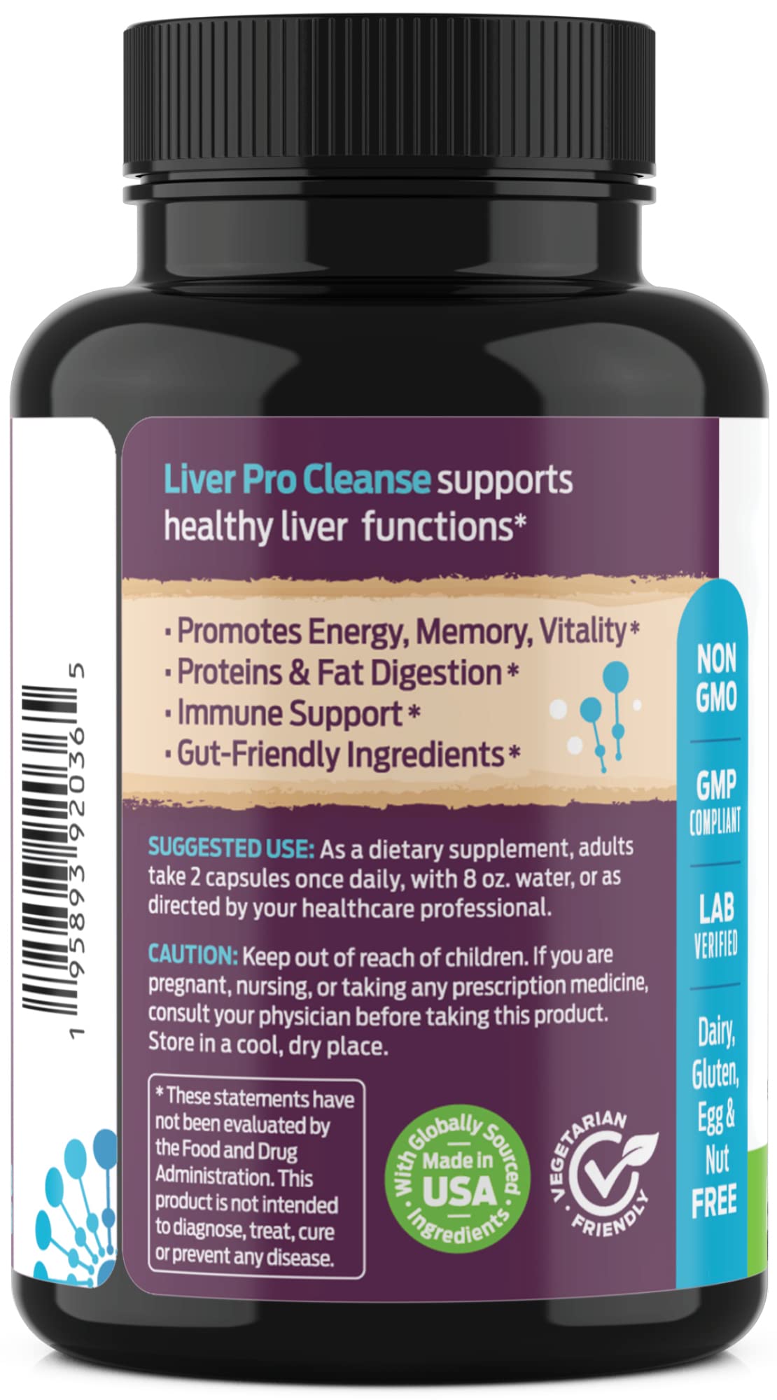 ForestLeaf Liver Cleanse bottle with glass of water for daily supplement routine