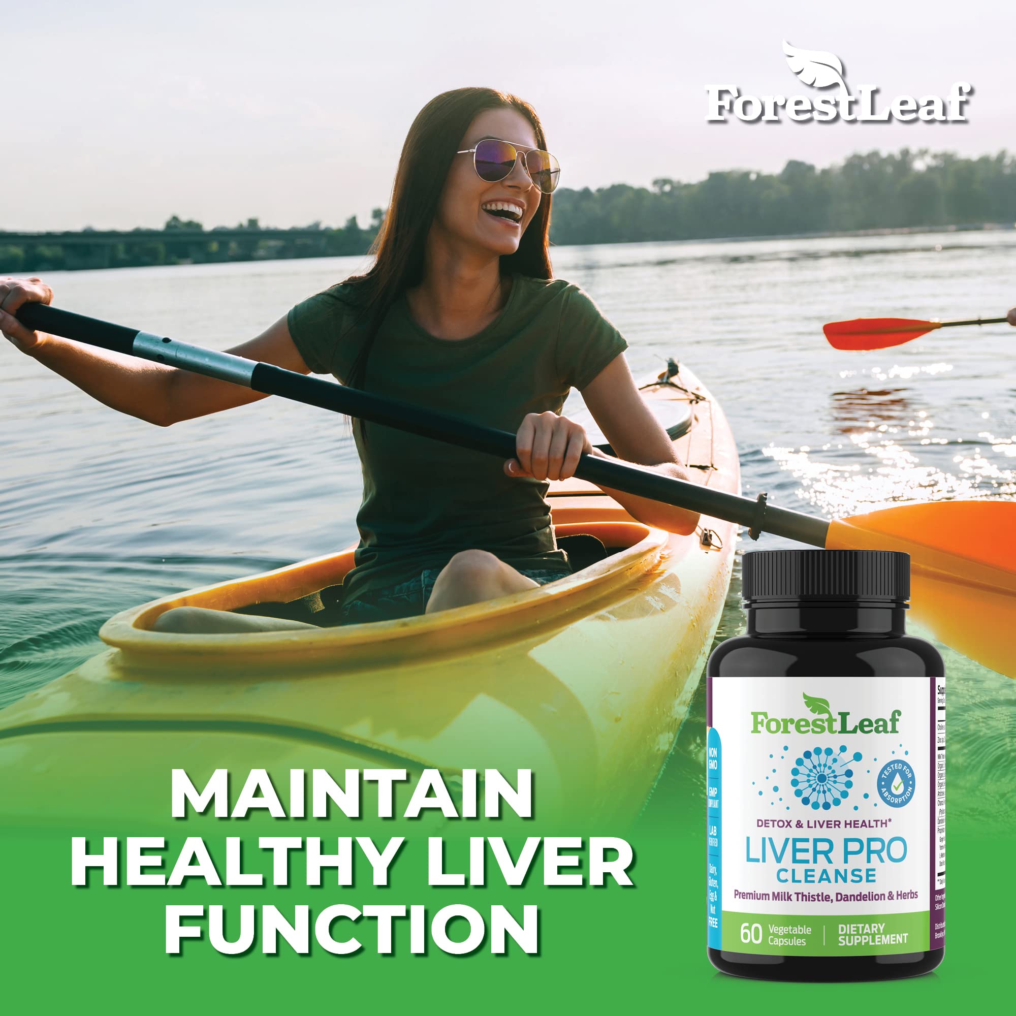 ForestLeaf Liver Cleanse packaging and capsules on white background