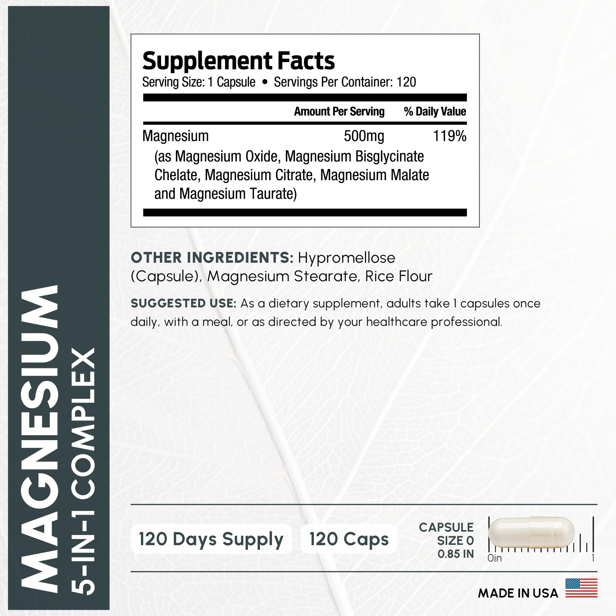 ForestLeaf Magnesium Complex capsules, easy daily support.