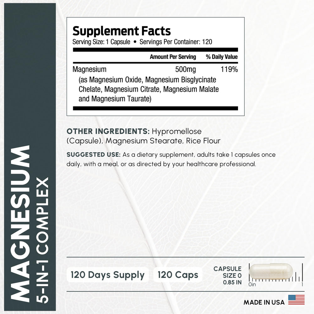 ForestLeaf Magnesium Complex capsules, easy daily support.